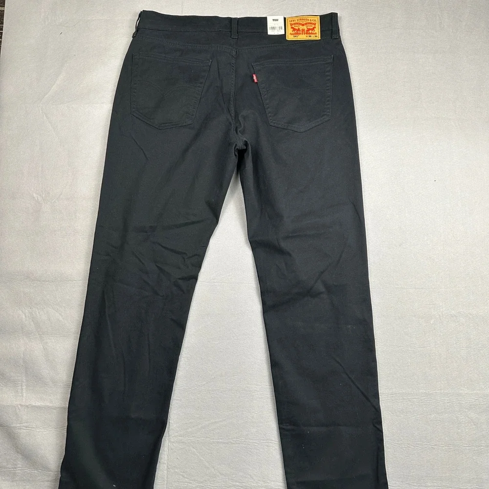 Levis 541 Athletic Taper Pants Mens 36x36 Black All Seasons Tech Stretch NEW